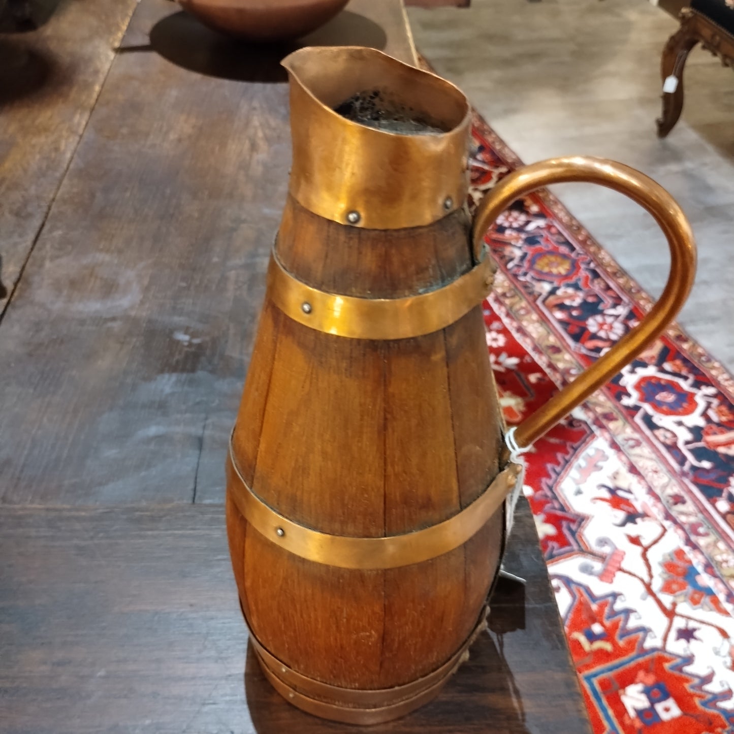 Copper & Wood Pitcher
