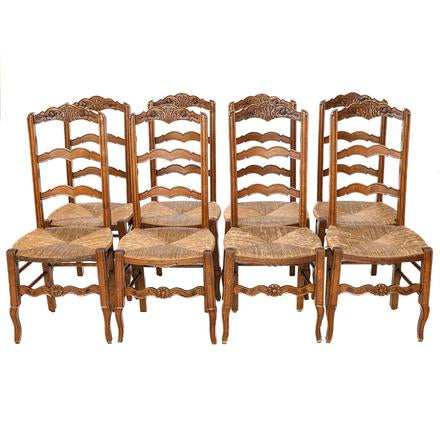 Set of 8 Country French Chairs