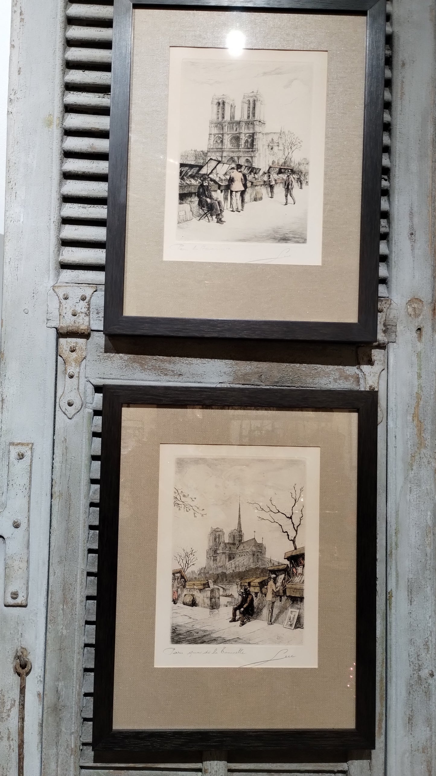 Pair Paris Engravings