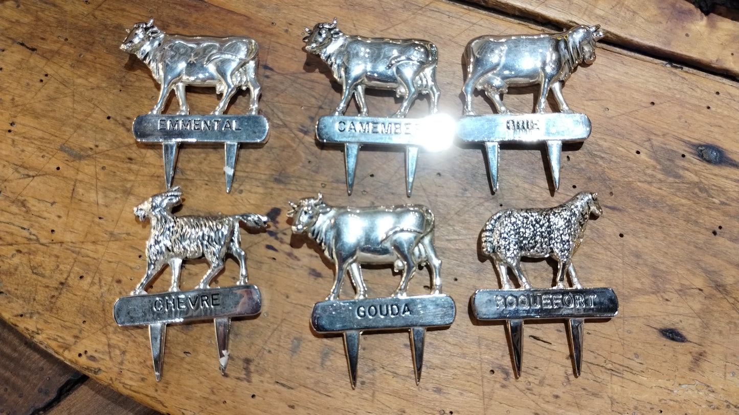 Silverplate Cheese Markers