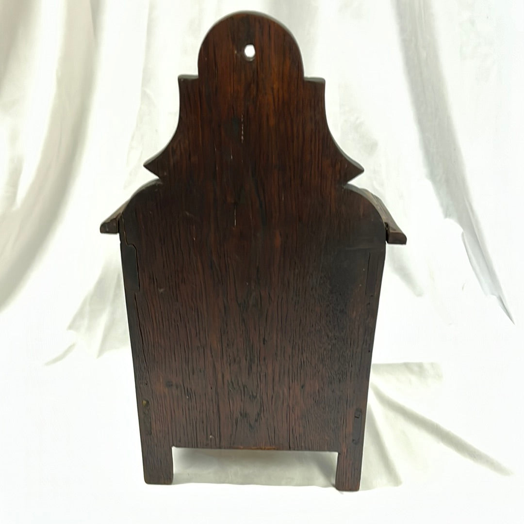 French carved oak sel (salt) box