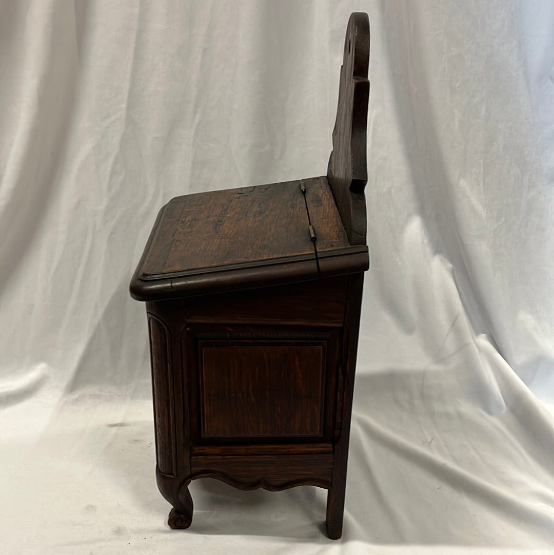 French carved oak sel (salt) box