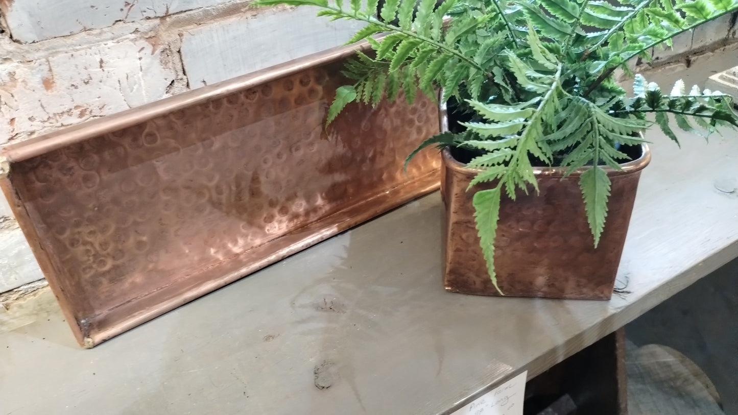 Copper Tray and 3 Receptacles