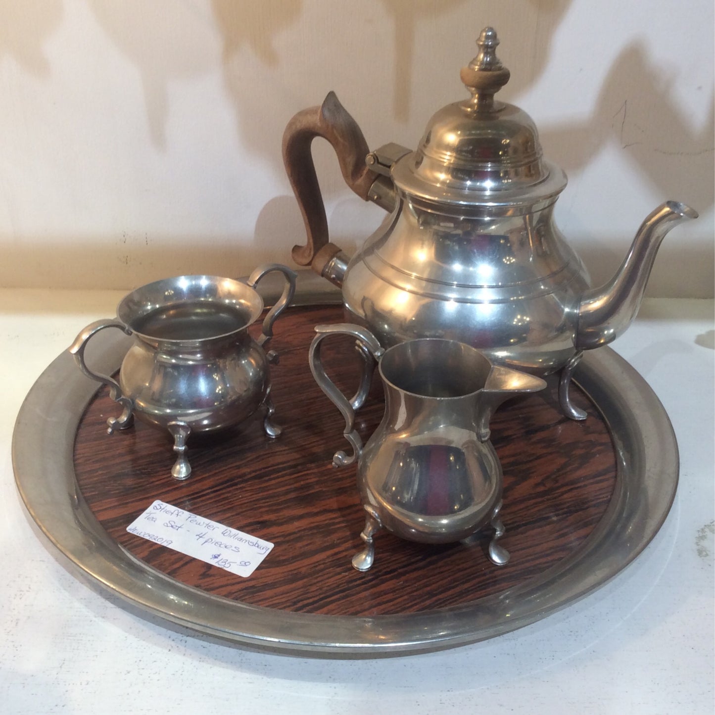 4 Piece Pewter Tea Service