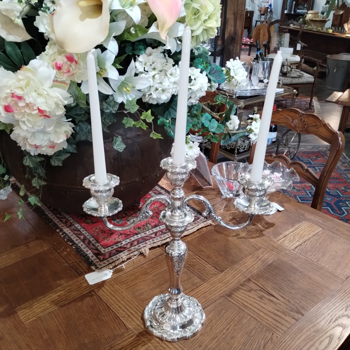 Gorham Louis XV 3 light sterling silver Candelabras