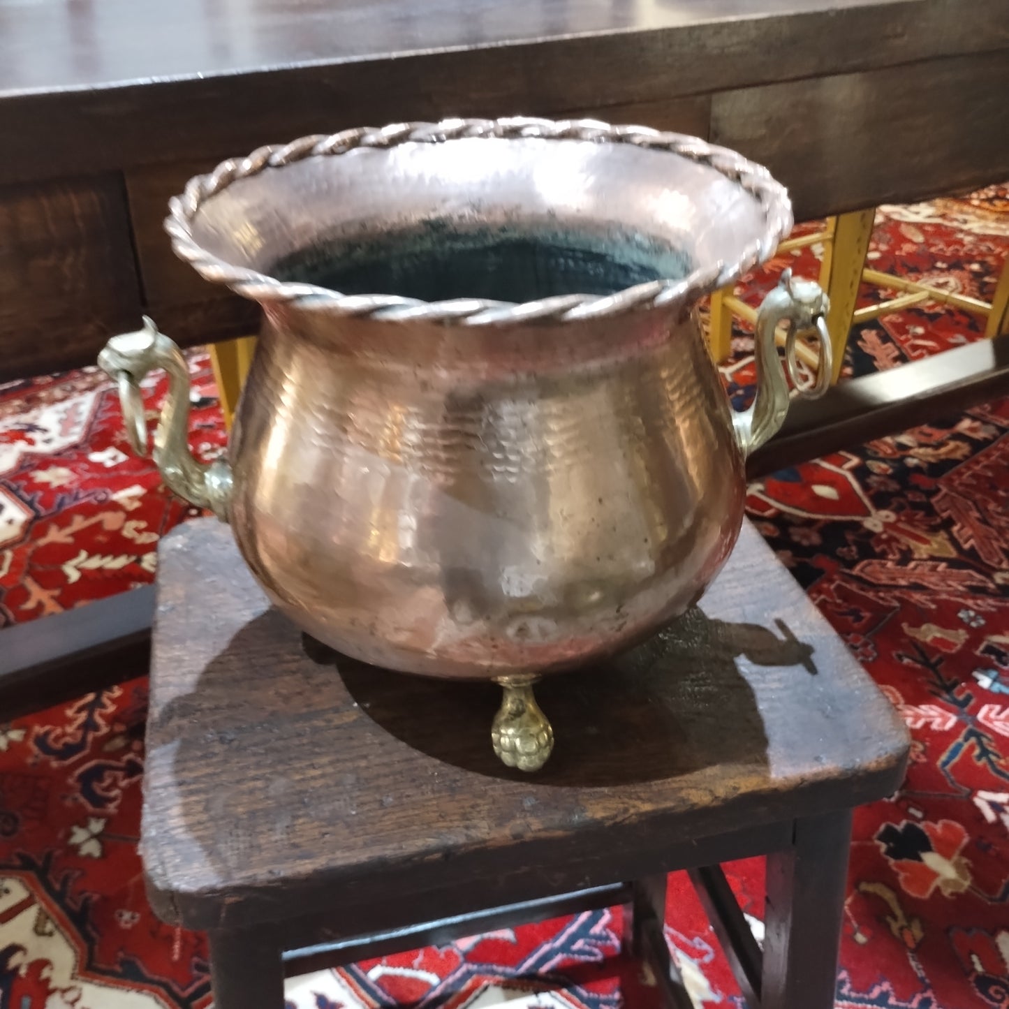Footed Copper Urn