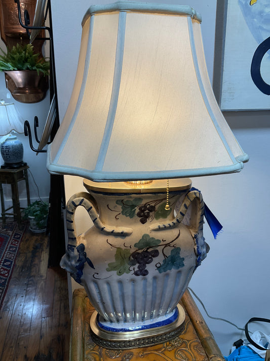 Italian Majolica Lamp