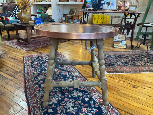 French Table with Copper Top