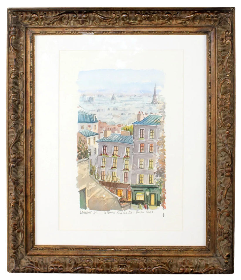 Watercolor - La Butte Montmartre, Paris