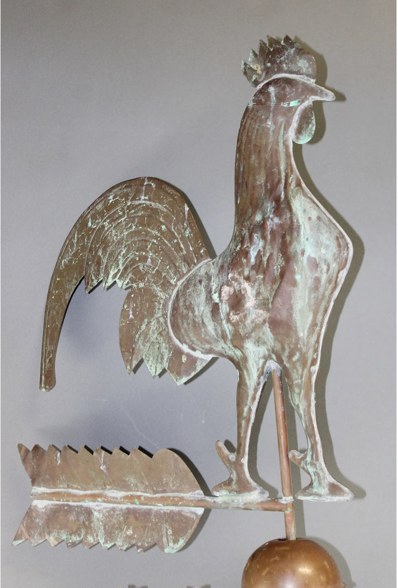 Vintage copper Rooster Weathervane