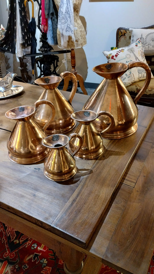 Set of 5 Copper Haystack Jugs