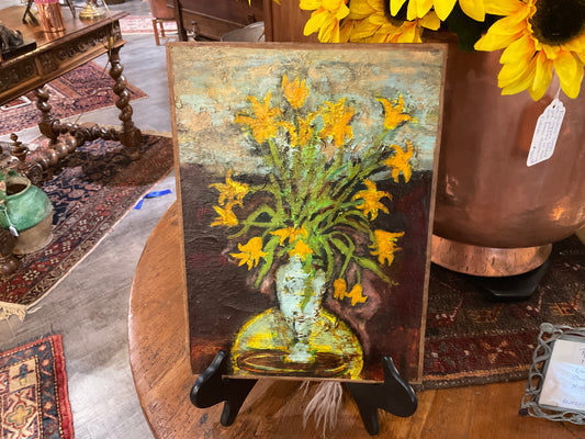 Oil on Canvas - Yellow Flowers