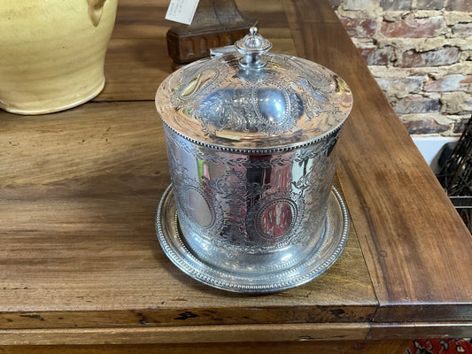 Silver plate Biscuit Box