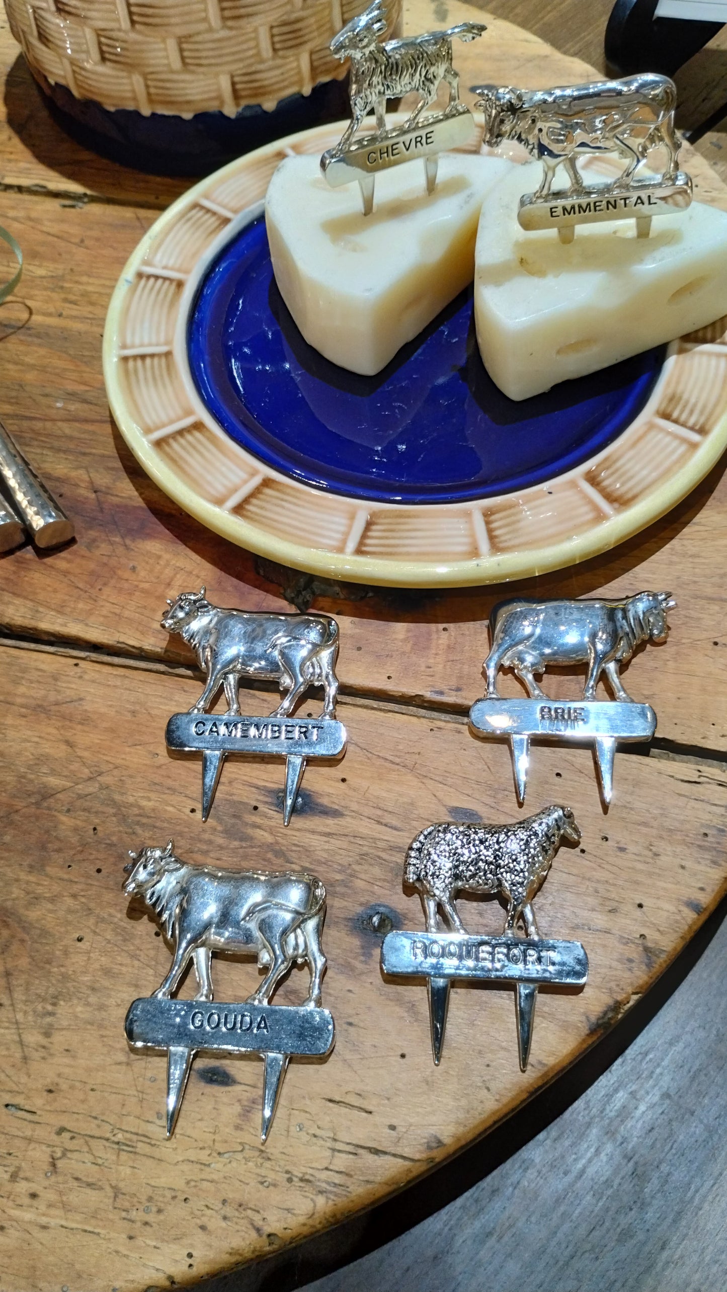 Silverplate Cheese Markers