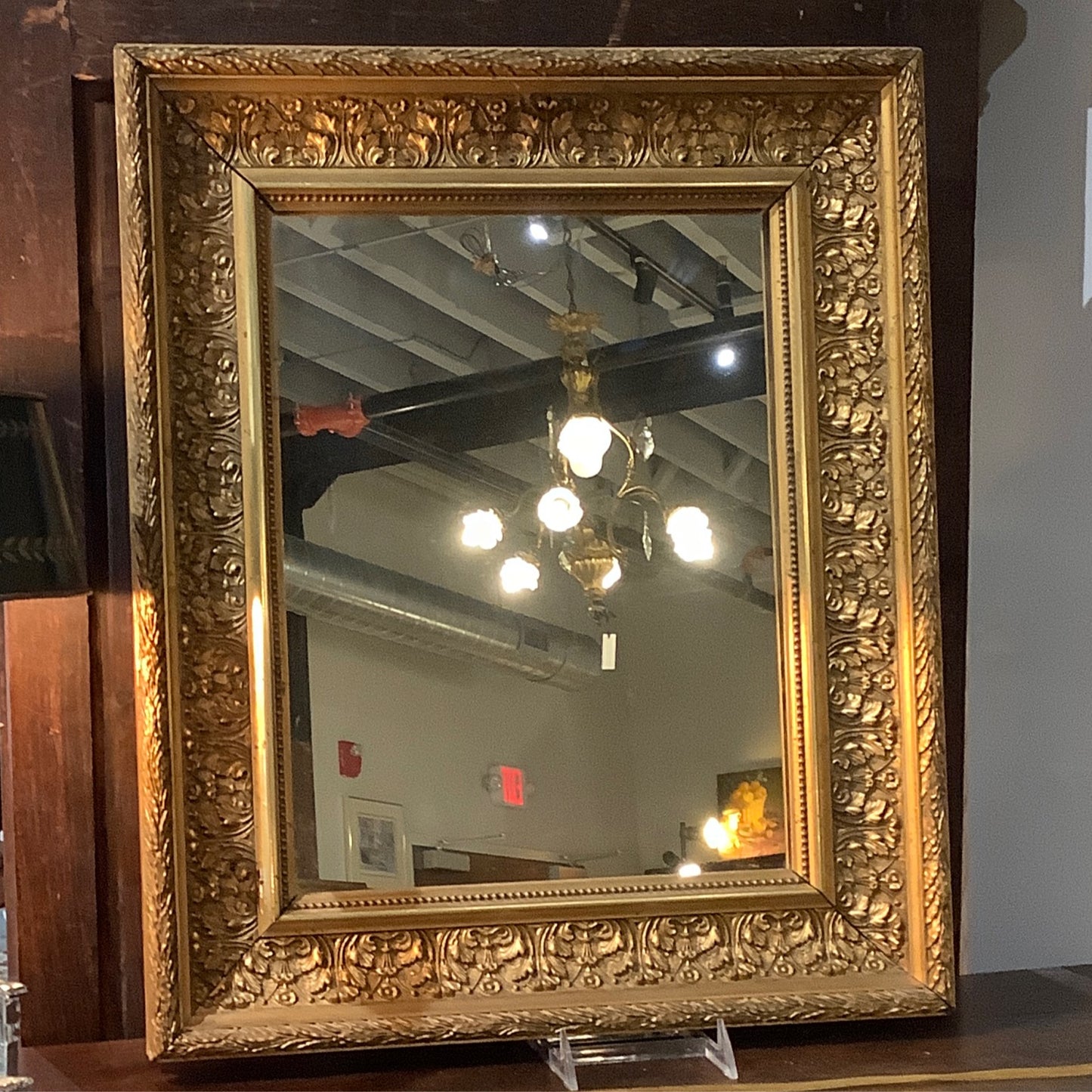 French gilt wood mirror