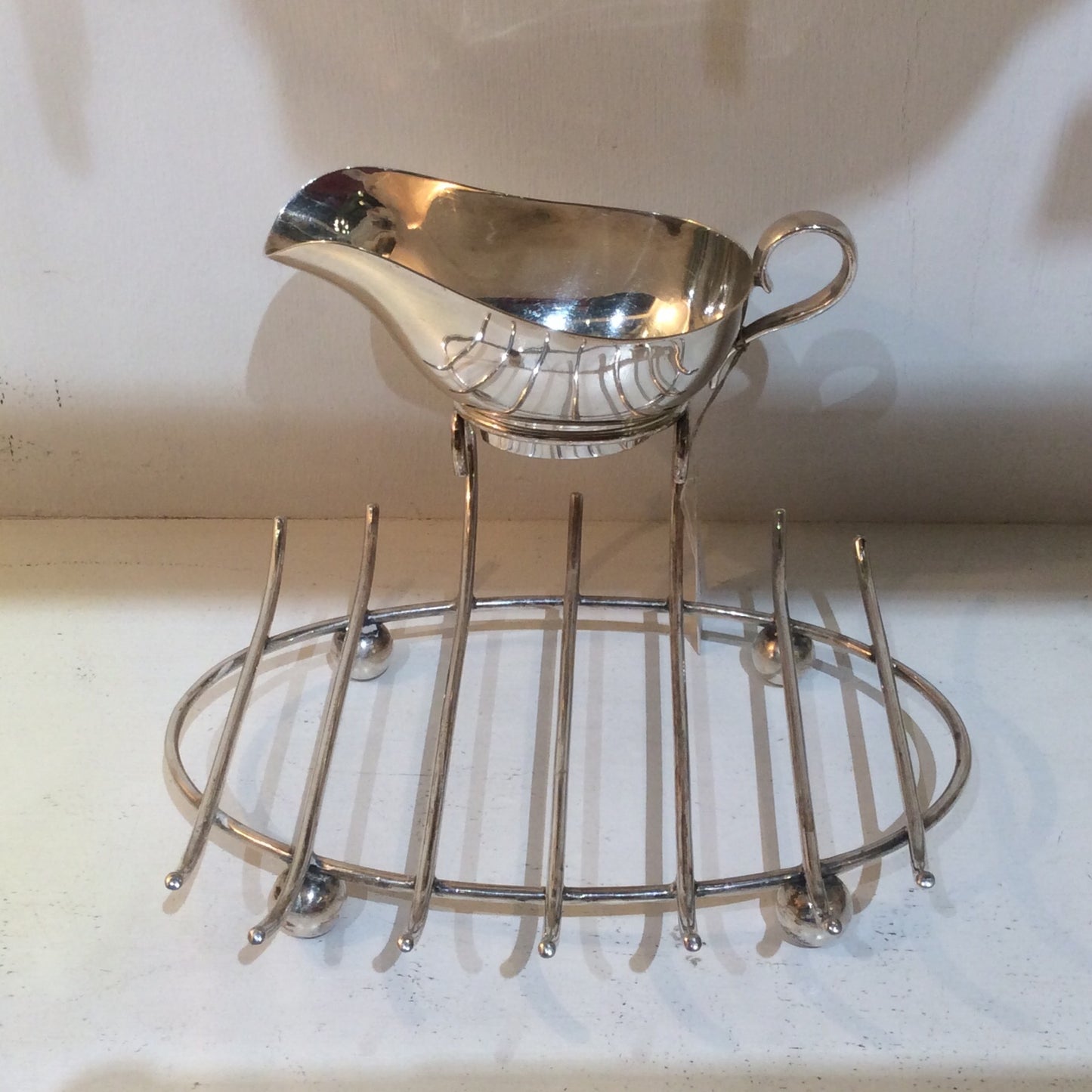 Silver plate Asparagus server with Sauce Boat