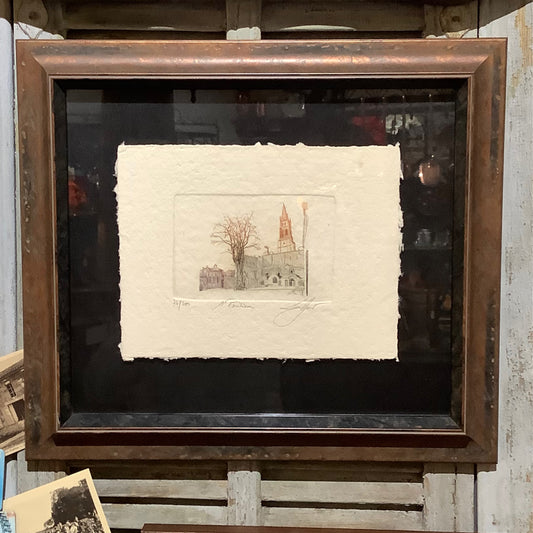 Engraving signed Ste. emilion