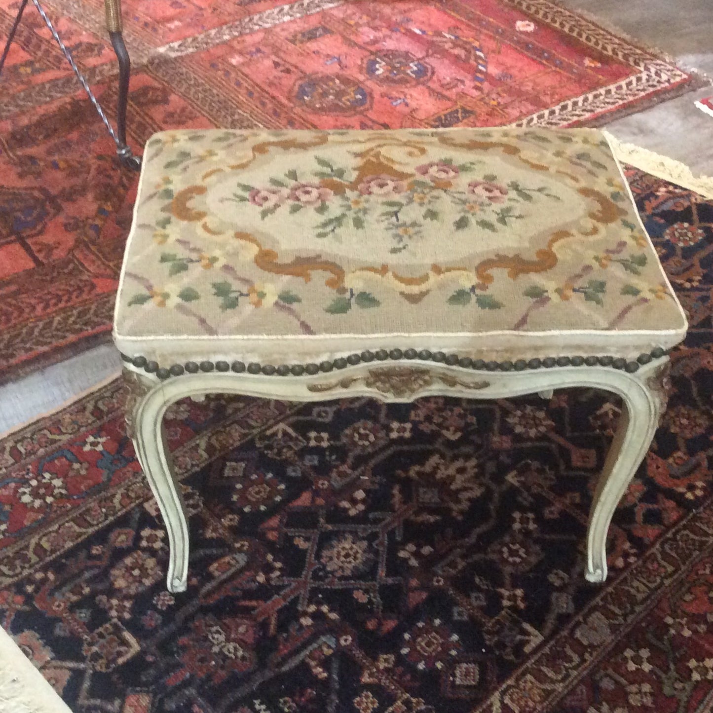 Louis XV Needlepoint Stool