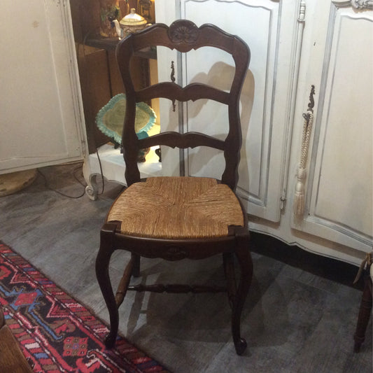 Country French Rush Seat Chairs