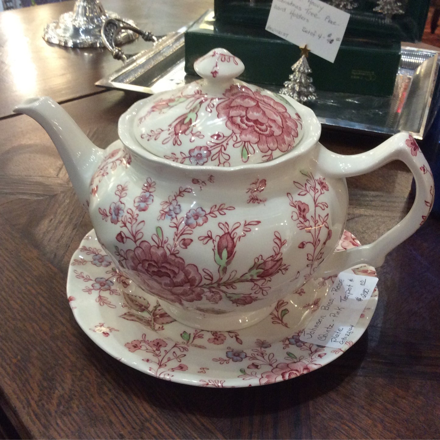 Johnson Bros Teapot and plate
