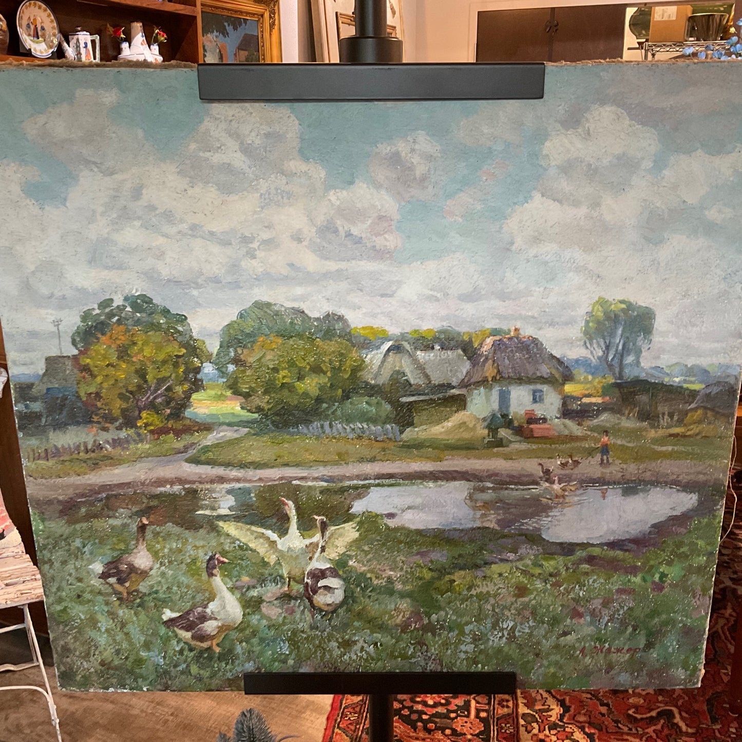 Oil on Canvas - Farm Scene