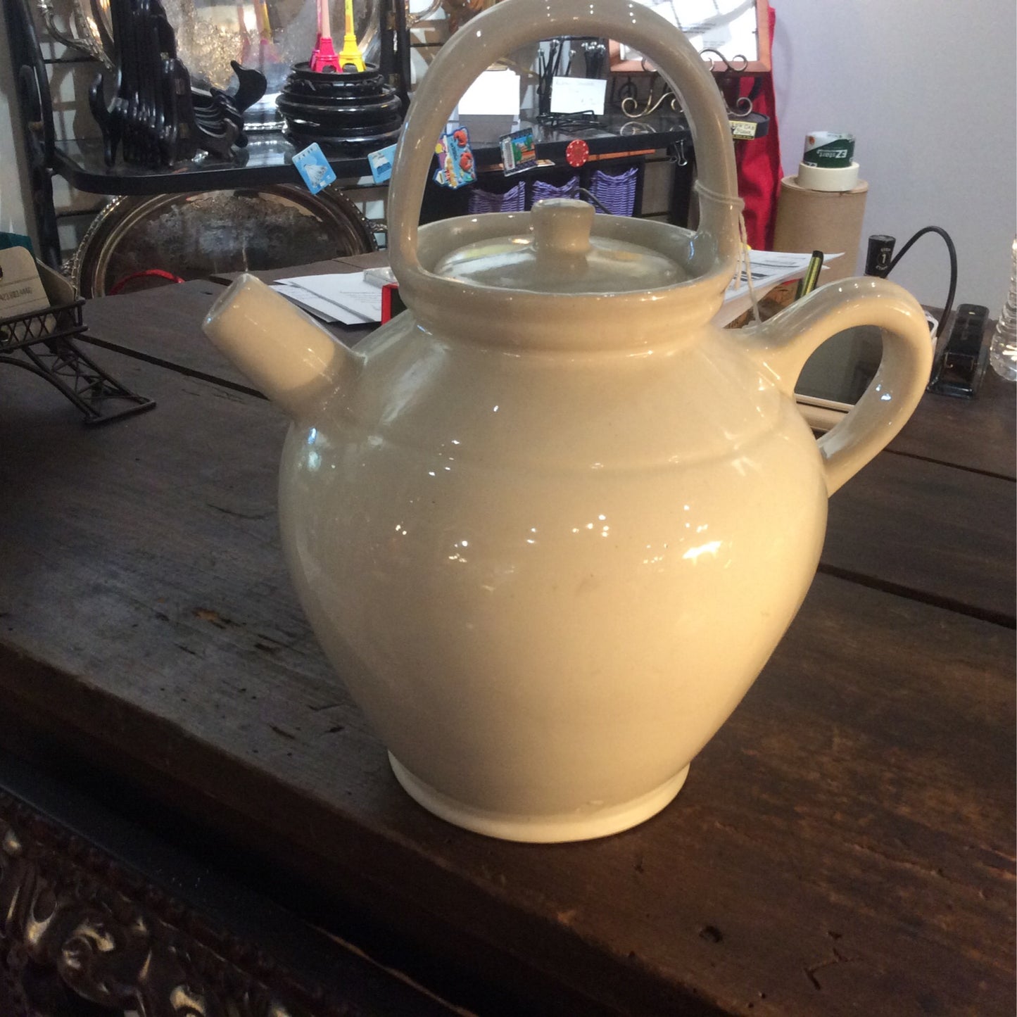 White Stoneware Jug